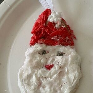 Old World style Santa Claus Ornament handcrafted Festive look